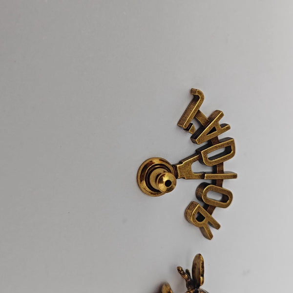 J'adior Metal Gold Stud Earrings