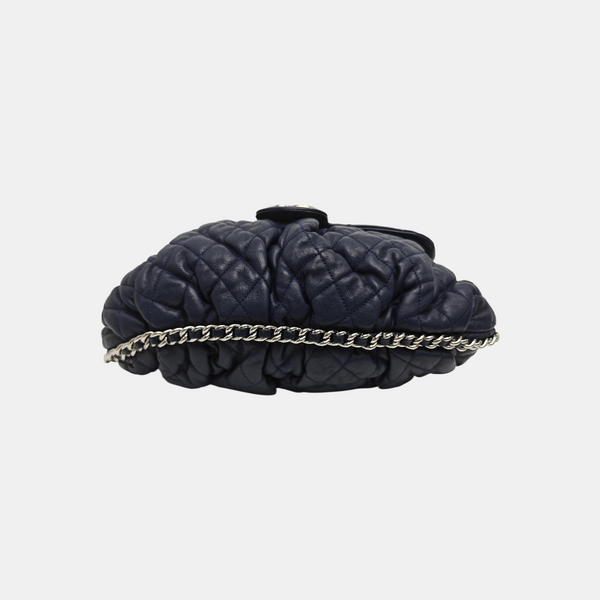Around Chain Quilted Lambskin Blue