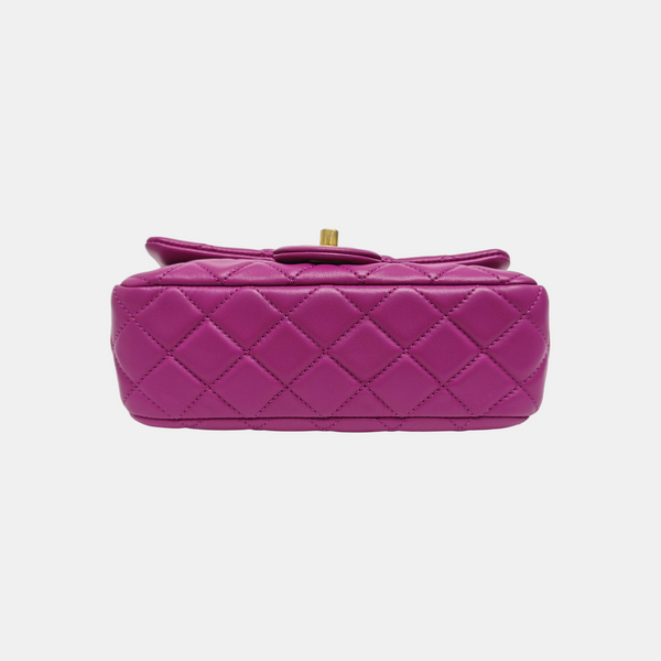 CLASSIC FLAP Mini Quilted Lambskin Purple