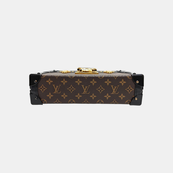 PETITE MALLE Monogram Coated Canvas Brown