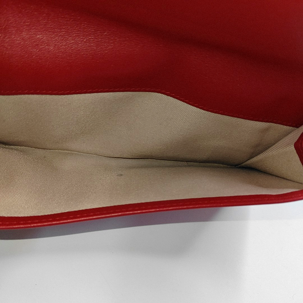 BVLGARI Calfskin Red Wallet