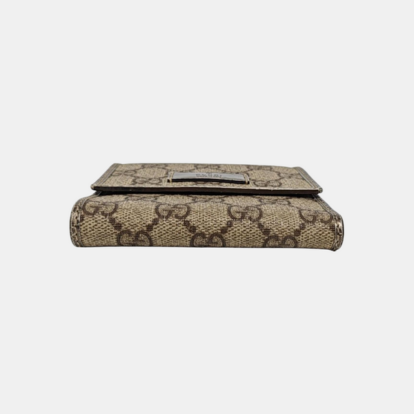 Monogram Coated Canvas Wallet Brown