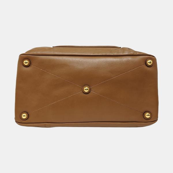 Calfskin Shoulder Bag Brown