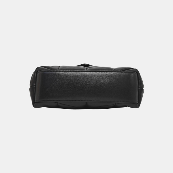 PUFFER Mini Chevron Lambskin Black