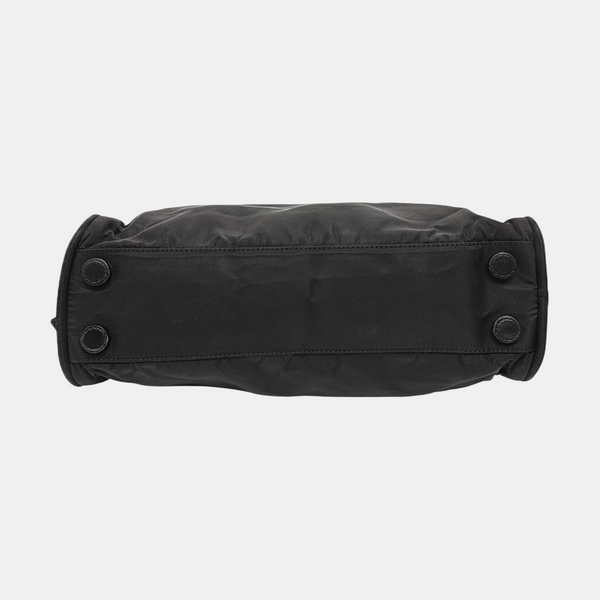 Nylon Top Handle Bag Black