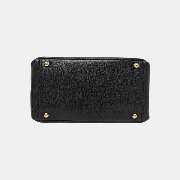 CHANEL PETITE Quilted Grained Calfskin Black
