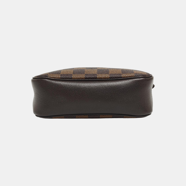 TROUSSE MAKE UP Damier Ebene Coated Canvas Brown