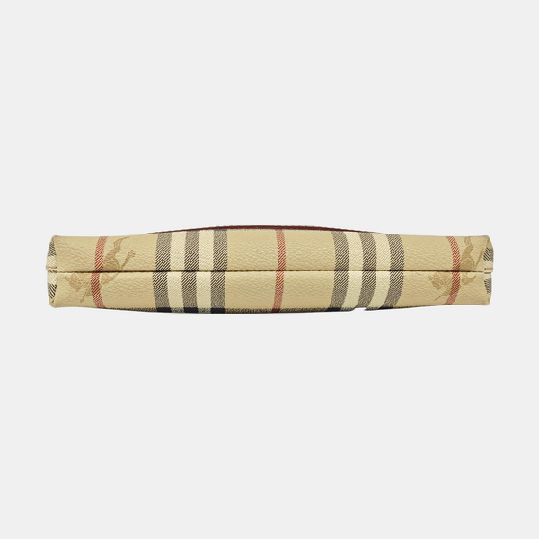 Coated Canvas Top Handle Bag Brown