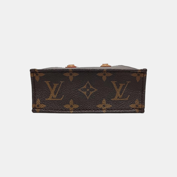 SAC PLAT Mini Monogram Coated Canvas Brown