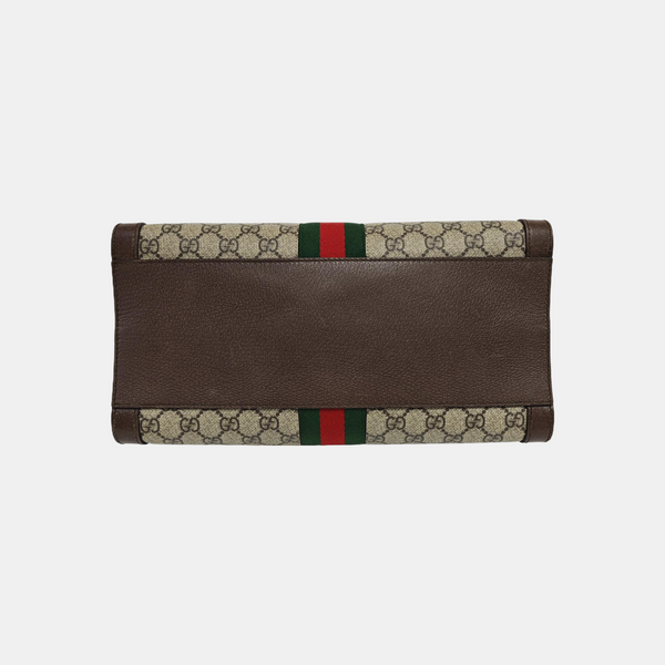 Ophidia Medium Monogram Coated Canvas Beige