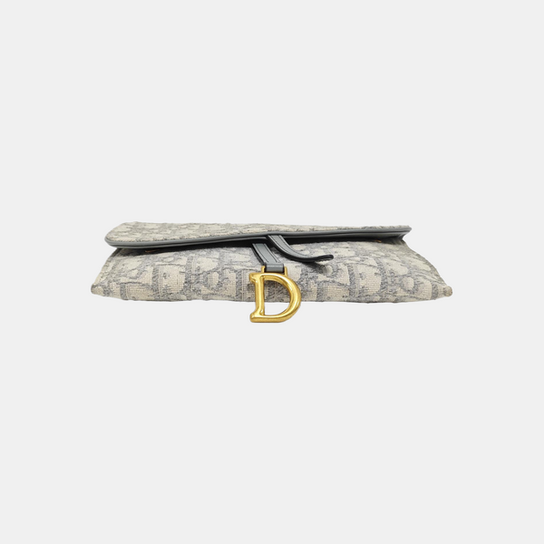 Saddle Mini Oblique Canvas Gray