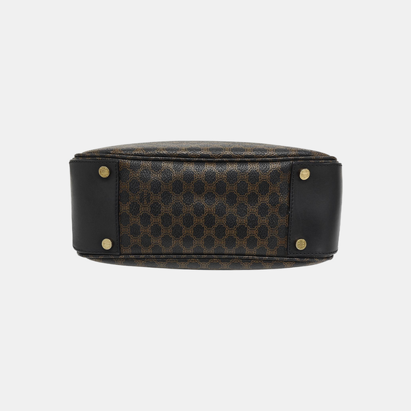 Coated Canvas Shoulder Bag Black