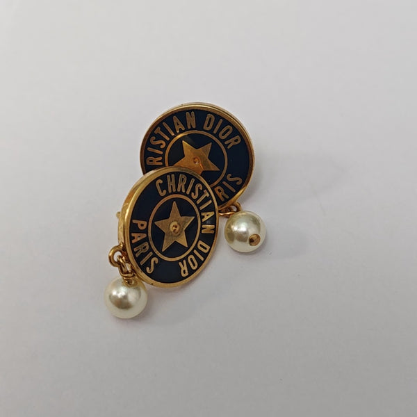 Dior Code Metal Blue Stud Earrings