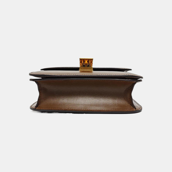 Authenticated pre-owned CLASSIC BOX Small Calfskin Brown - Shoulder Bag at Looply
