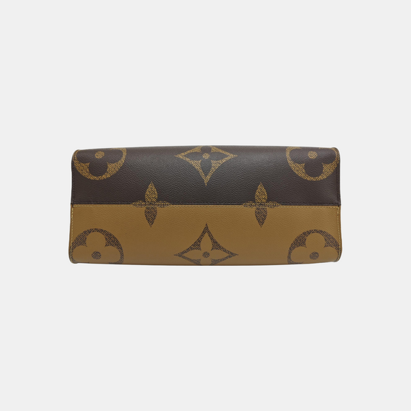 ONTHEGO MM Monogram Coated Canvas Brown