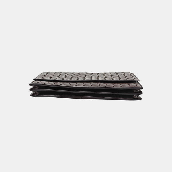 Intrecciato Calfskin Brown Wallet