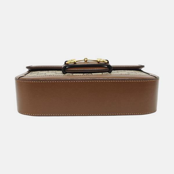 Horsebit 1955 Medium Monogram Coated Canvas Black
