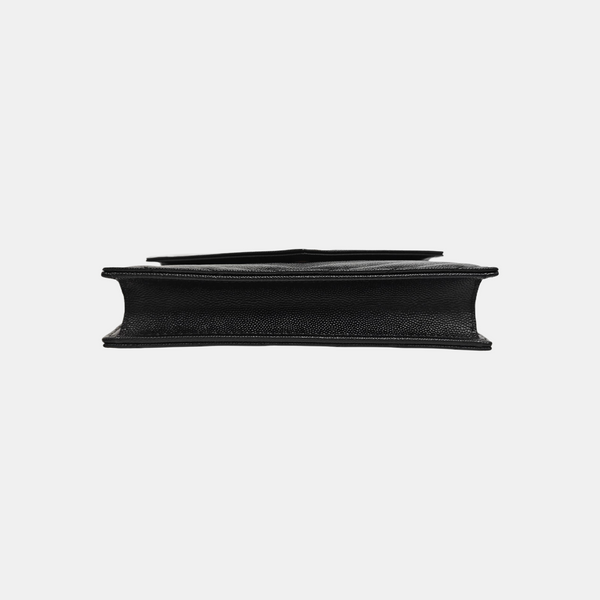 MONOGRAM Chevron Calfskin Black