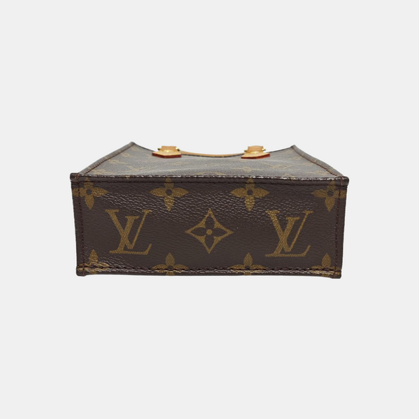 SAC PLAT Mini Monogram Coated Canvas Brown