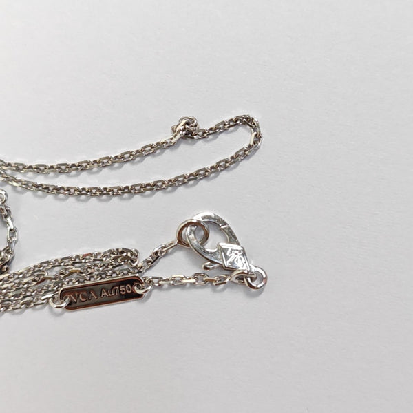 Vintage Alhambra White Gold Silver Necklace