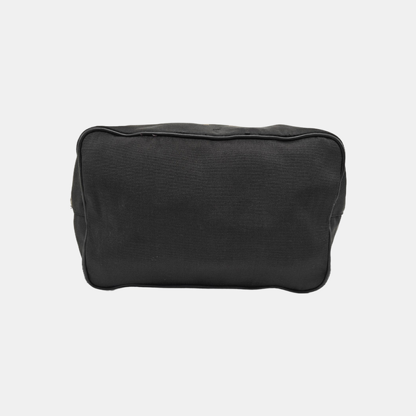 Coated Canvas Top Handle Bag Black
