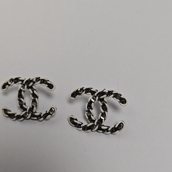 Metal Gray Stud Earrings