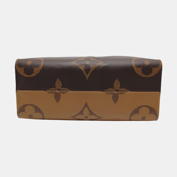 ONTHEGO MM Monogram Coated Canvas Brown
