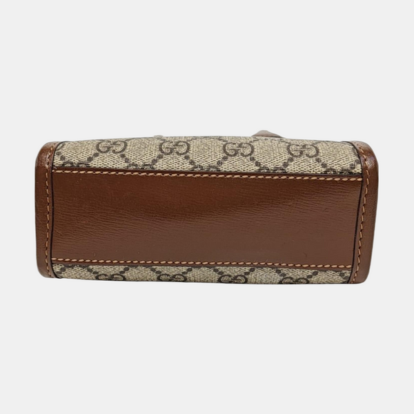Retro Mini Monogram Coated Canvas Beige