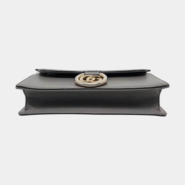 GG Ring Small Calfskin Gray