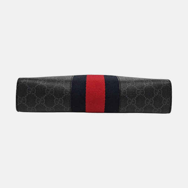 GG Supreme Monogram Coated Canvas Gray
