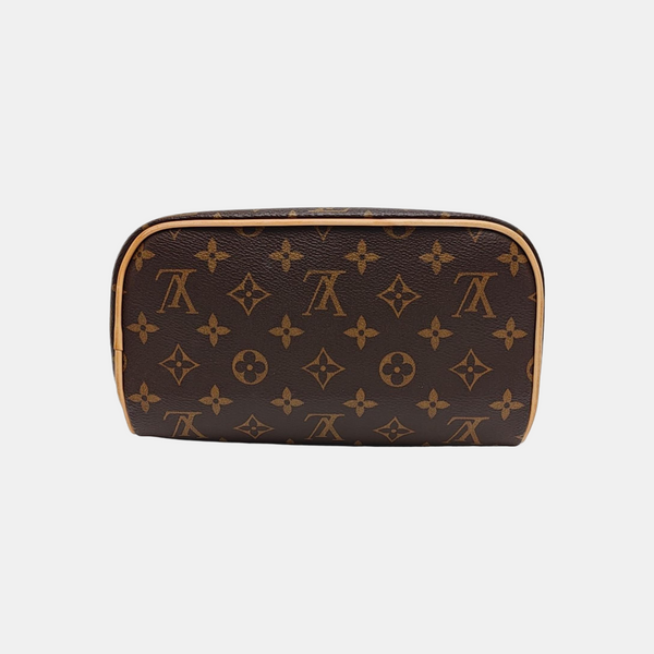 Monogram Coated Canvas Top Handle Bag Brown