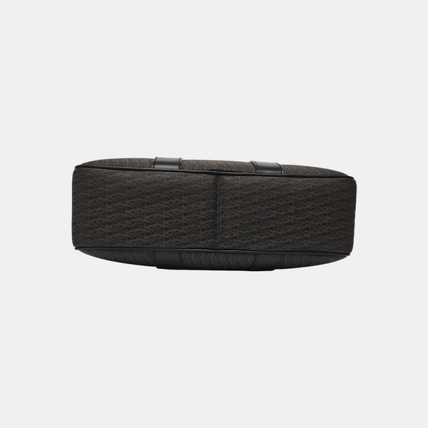 Coated Canvas Shoulder Bag Black