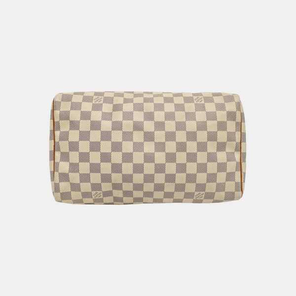 SPEEDY 30 Monogram Coated Canvas White