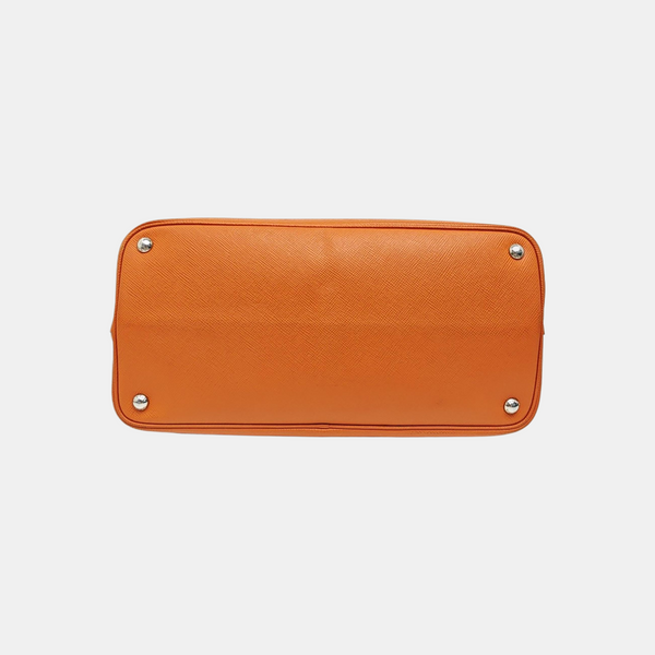 Double Large Saffiano Calfskin Orange