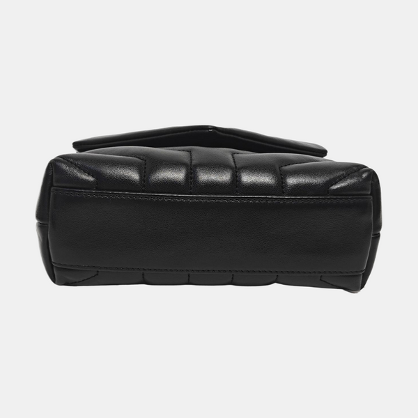Authenticated pre-owned LOULOU Extra Small Chevron, Quilted Calfskin Black - Shoulder Bag at Looply