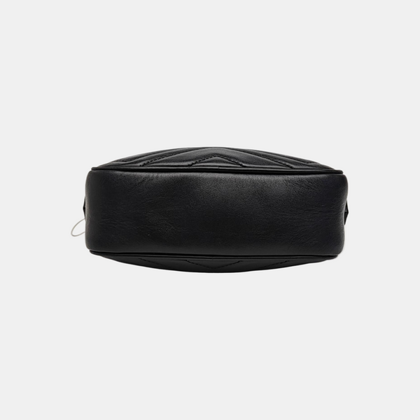 GG Marmont Mini Quilted Calfskin Black