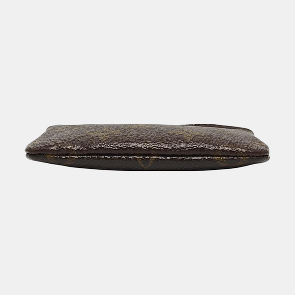Monogram Coated Canvas Clutch Brown