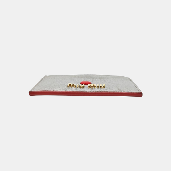 Love Lambskin Gray Card Holder