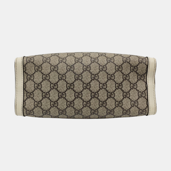 Padlock Small Monogram Coated Canvas Beige