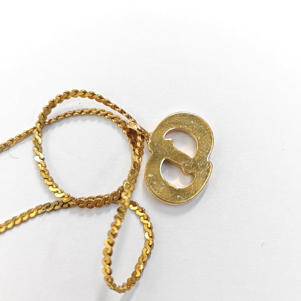 Petit CD Metal Gold Necklace