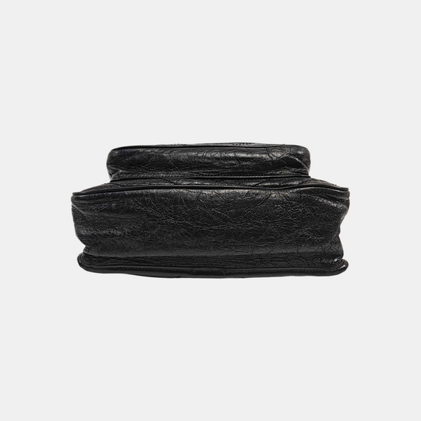 NIKI Medium Chevron Calfskin Black