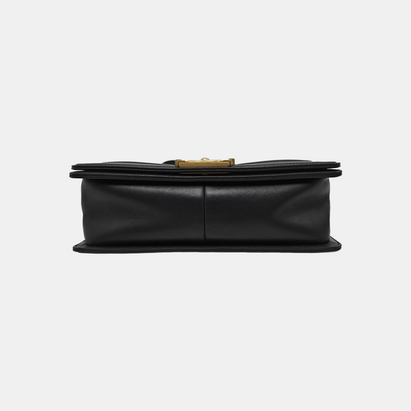 BOY CHANEL Medium Quilted Calfskin Black