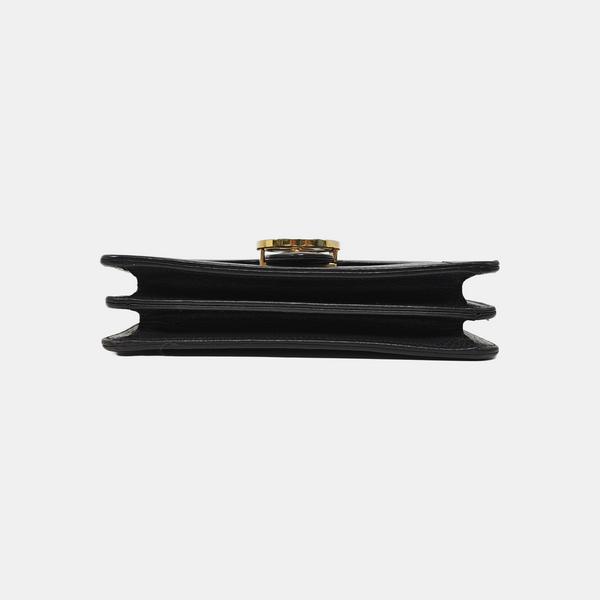Interlocking G Small Calfskin Black