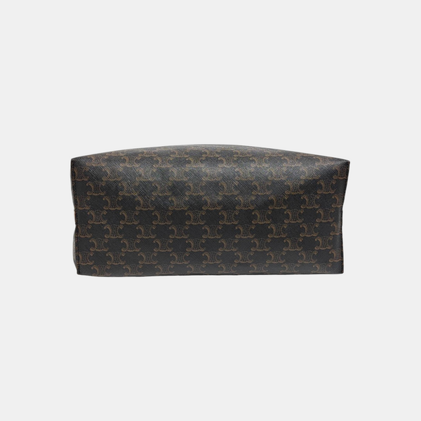 Coated Canvas Shoulder Bag Brown