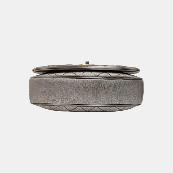 Quilted Grained Calfskin Silver