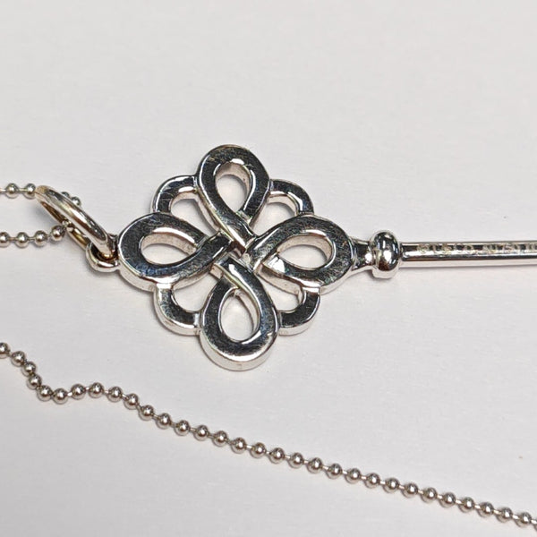 Tiffany Keys 18k White Gold Silver Necklace