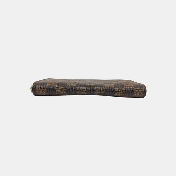 ZIPPY Damier Ebene Coated Canvas Brown Wallet