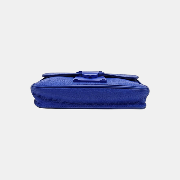 S LOCK Monogram Calfskin Blue
