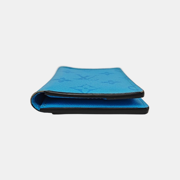 Coated Canvas Card Holder Blue