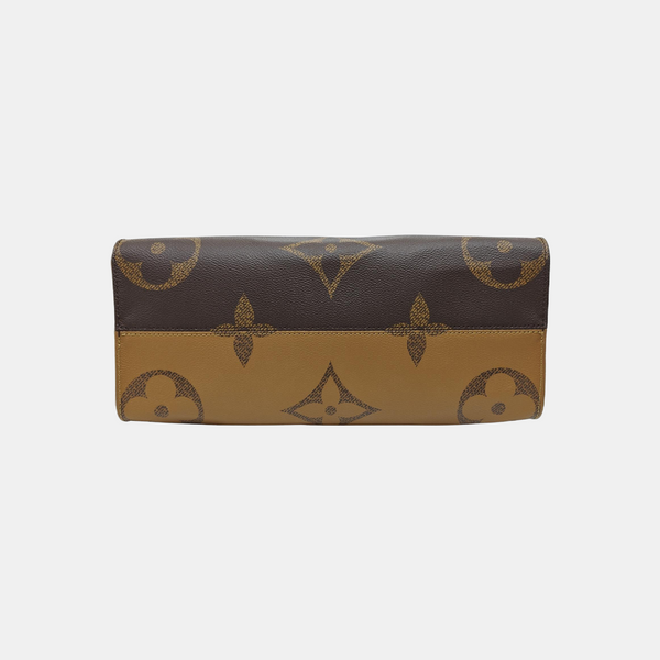 ONTHEGO MM Monogram Coated Canvas Brown